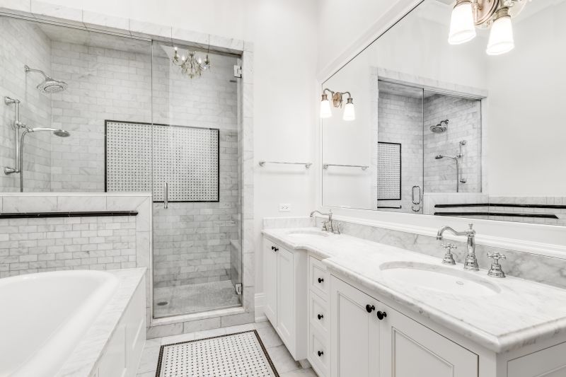 Floating Vanity with Walk-in Shower